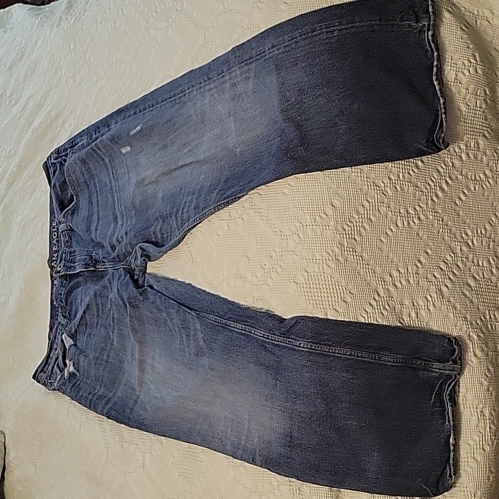 American Eagle Bootcut Jeans. 42×32. Light Distress.